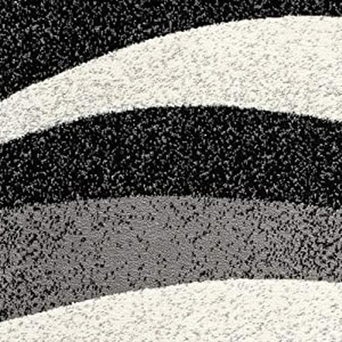 2' X 4' Gray Abstract Dhurrie Area Rug